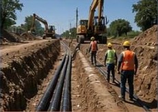 Industrial cable laying