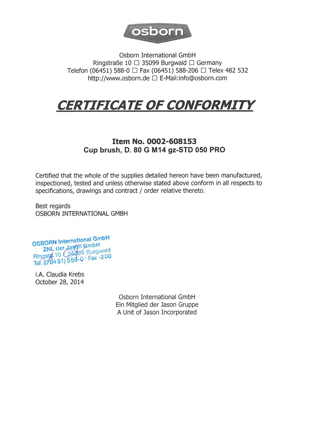 Certificate 18