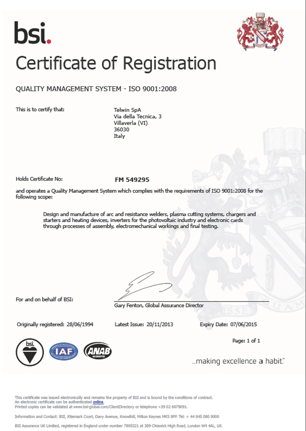 Certificate 24