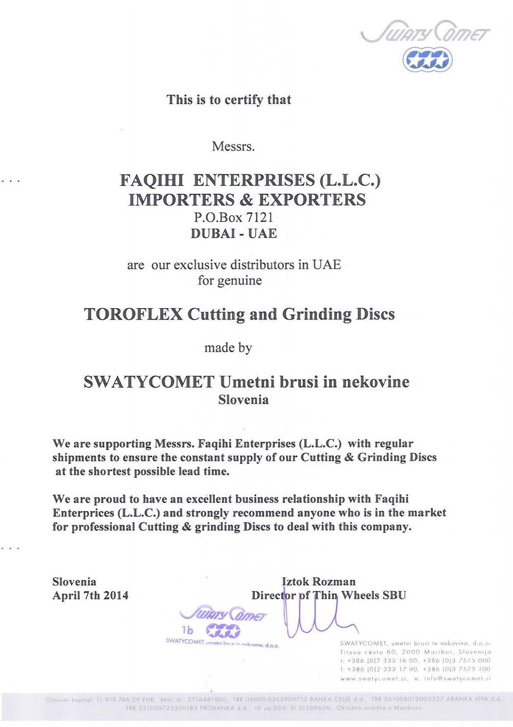 Certificate 25