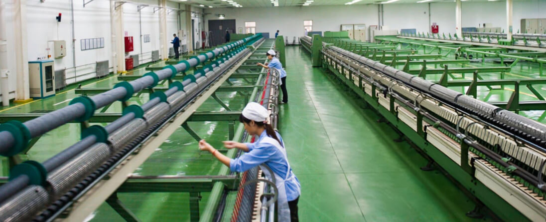 SLP Spinning Mills production floor
