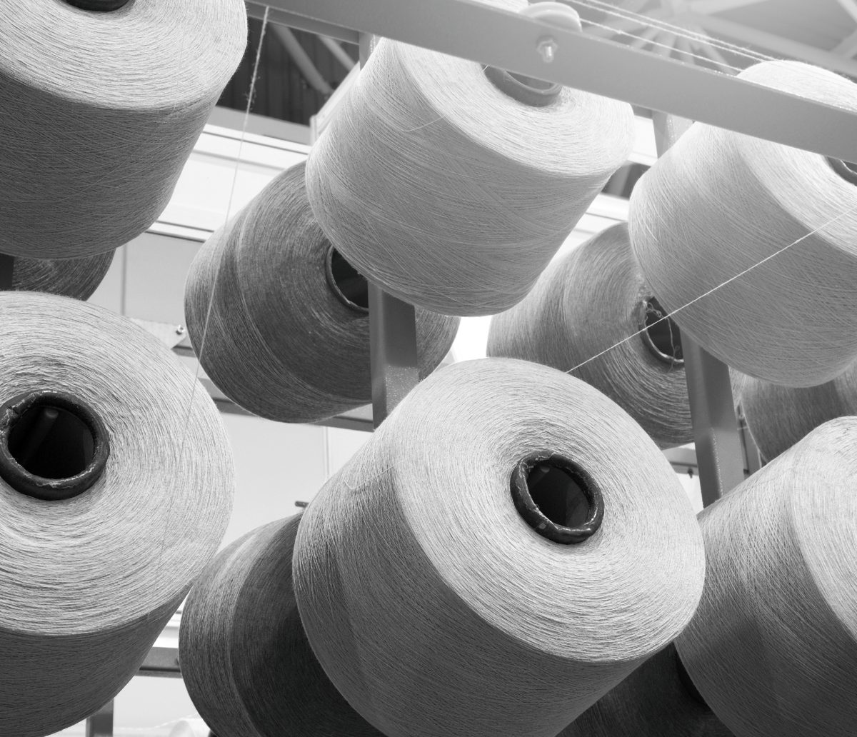 Cotton yarn cones at SLP Spinning Mills