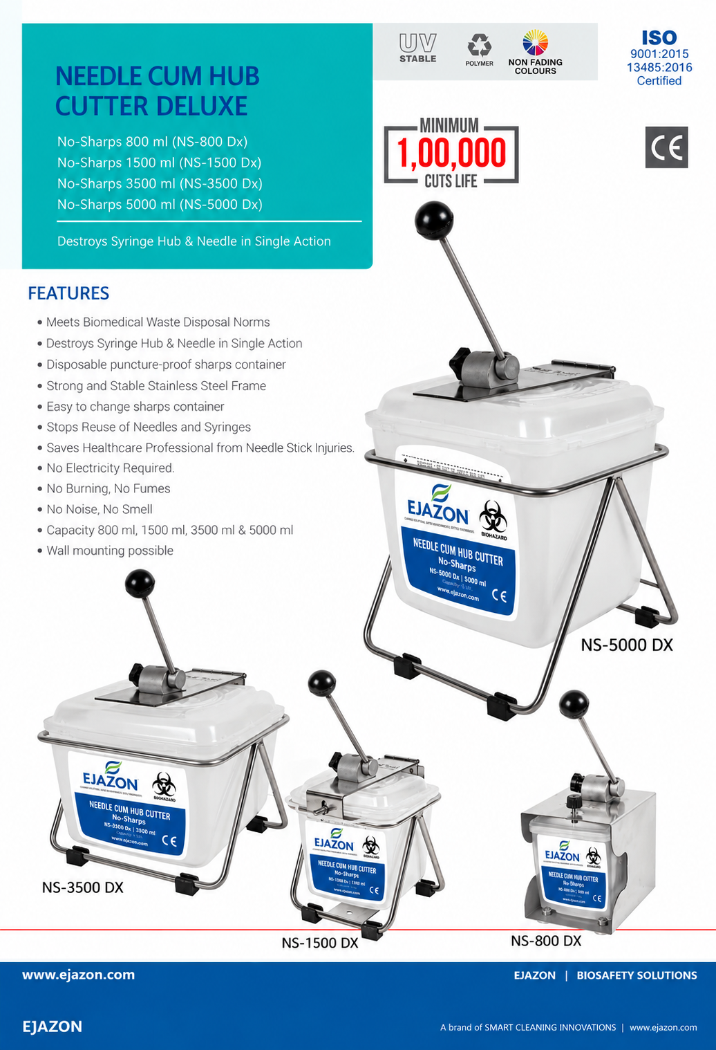 Needle Cum Hub Cutter Deluxe (NS-800/1500/3500/5000 Dx)