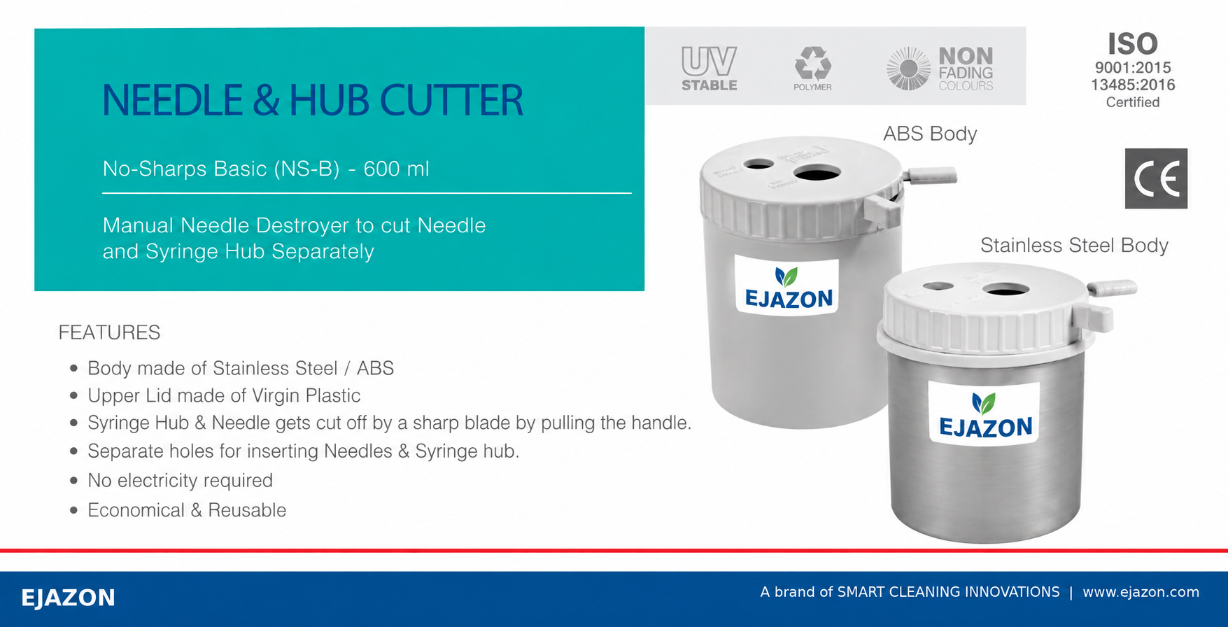 Needle & Hub Cutter – Basic (NS-B, 600ml)
