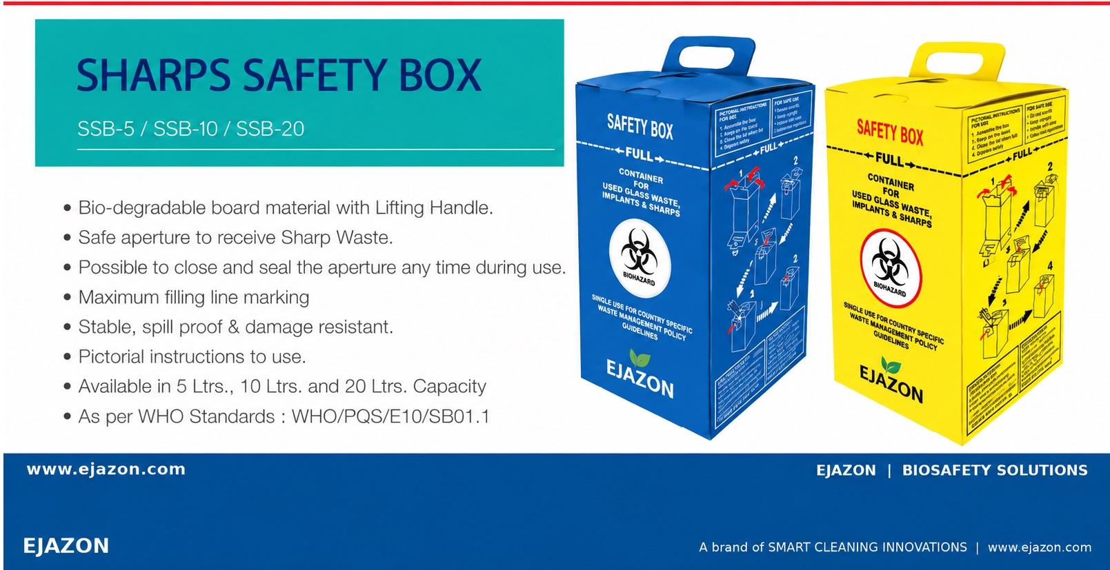 Sharps Safety Box (5L / 10L / 20L)