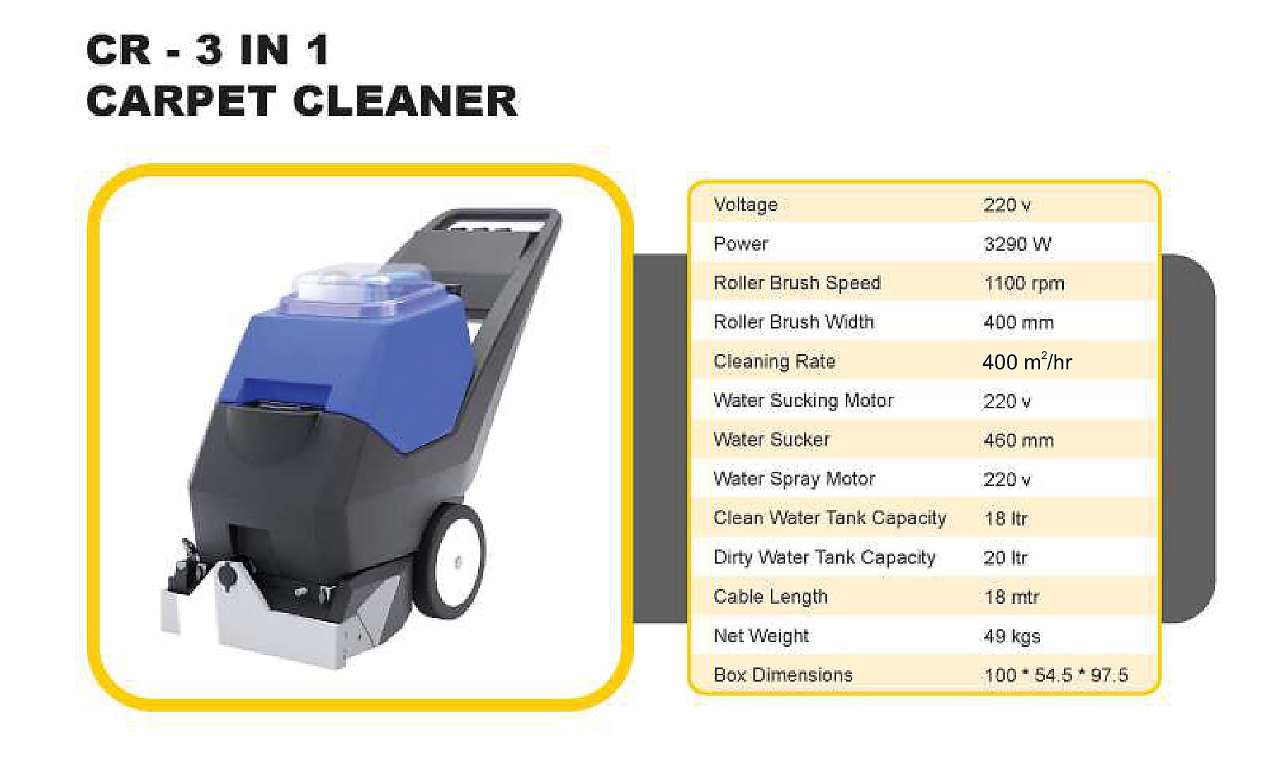 CR 3-in-1 Carpet Cleaner