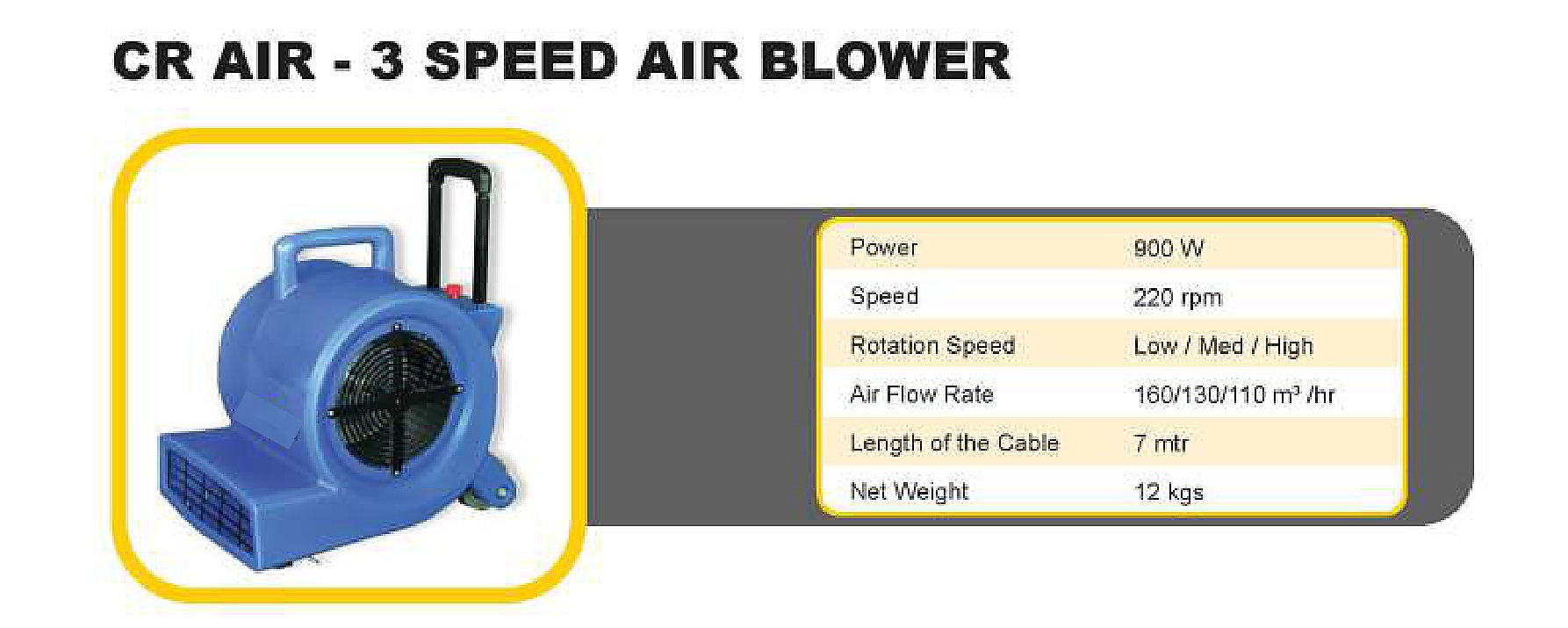CR Air – 3 Speed Air Blower