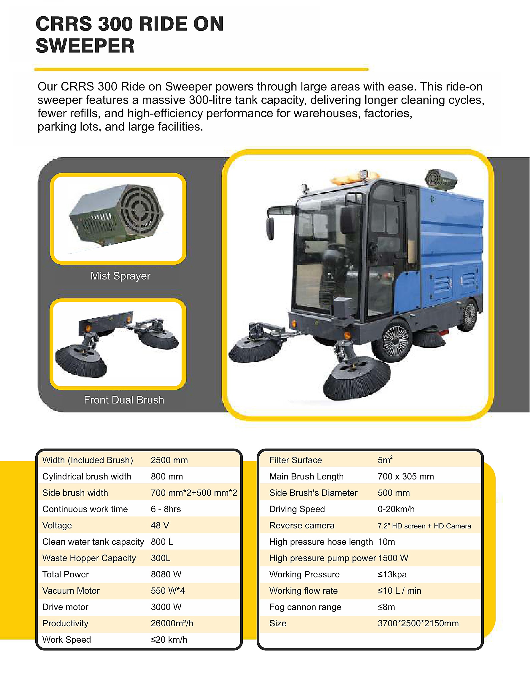 CRRS 300 Ride-On Sweeper