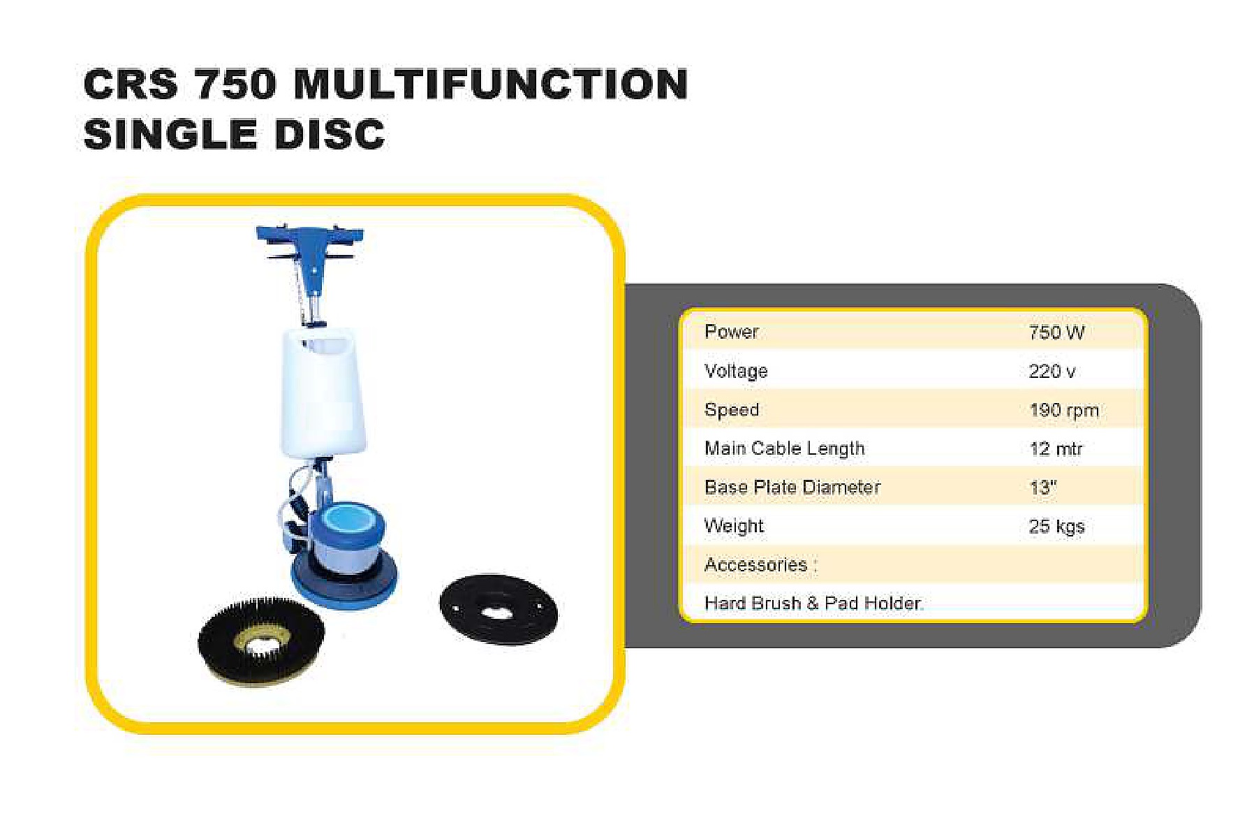 CRS 750 Multifunction Single Disc