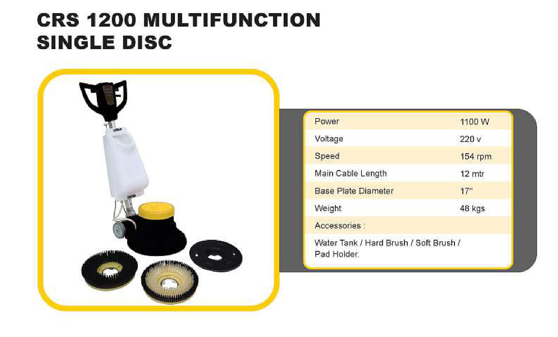 CRS 1100 Multifunction Single Disc