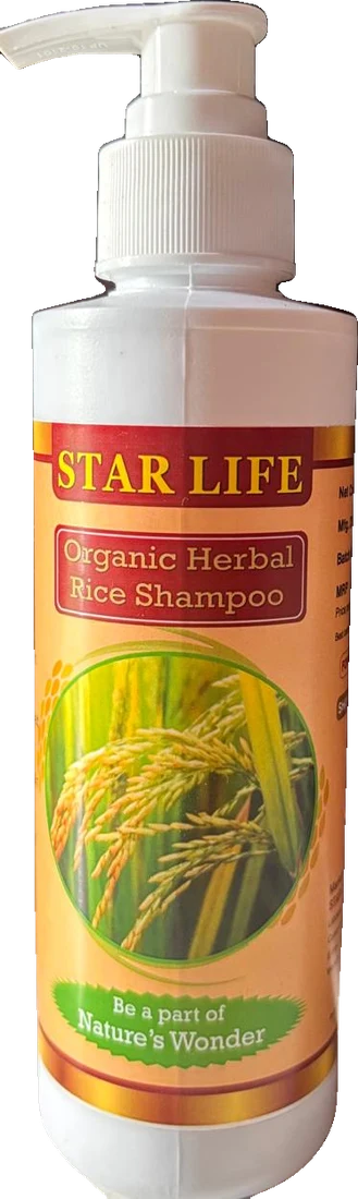 Star Life Organic Herbal Rice Shampoo bottle